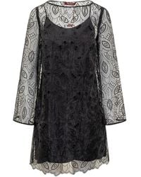 Max Mara - Embroidered Mini Dress - Lyst