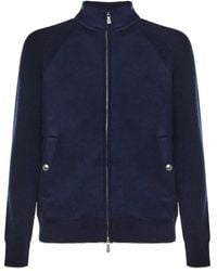 Eleventy - Ribbed-Panels Zip Jacket - Lyst
