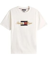 Tommy Hilfiger - Embroidered-Logo Crew-Neck T-Shirt - Lyst