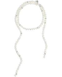 Bimba Y Lola - Pearl And Crystal-Tone Necklace - Lyst