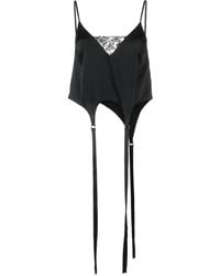 Ssheena - Top tipo camisola con panel de encaje - Lyst