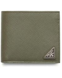 Prada - Saffiano Leather Bi-Fold Wallet - Lyst