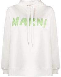 Marni - Logo-print Cotton Hoodie - Lyst