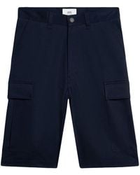 Ami Paris - Relaxed-Fit Cargo Shorts With Structured Waistband - Lyst