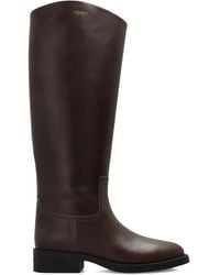 COACH - Zip Leather Boots - Lyst
