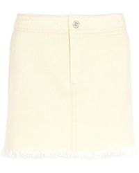Barrie - Falda Vaquera Con Flecos - Lyst