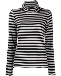 agnès b. - Transformable Striped Cotton T-shirt - Lyst