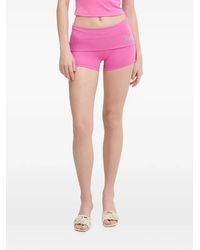 Juicy Couture - Rhinestone-Logo Mini Shorts - Lyst