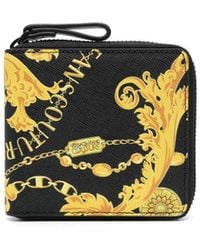 Versace - Baroque-print Leather Wallet - Lyst