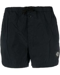 Stone Island - Badeshorts Mit Logo-Patch - Lyst