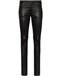 Saint Laurent - Leather Skinny Trousers - Lyst