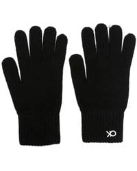 Calvin Klein - Logo-plaque Ribbed Gloves - Lyst
