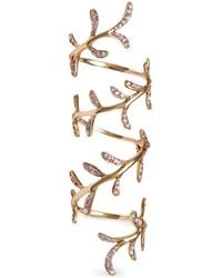 Stefere - 18K Rose Floral-Motif Sapphire And Diamond Ring - Lyst