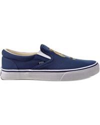 Polo Ralph Lauren - Bear-Embroidered Slip-On Trainers - Lyst