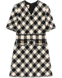 Valentino Garavani - Mini Damier-Tweed Dress - Lyst