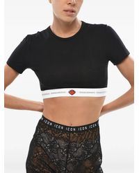 DSquared² - Logo-Lettering Crop Top - Lyst