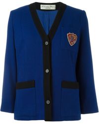 Dior Chaqueta con parche de insignia - Azul