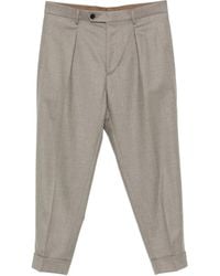 Berwich - Chiaia Pleated Cuffed Trousers - Lyst