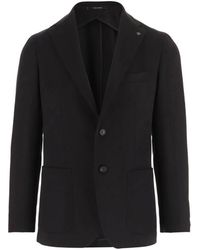 Tagliatore - Single-Breasted Notch-Lapels Blazer - Lyst
