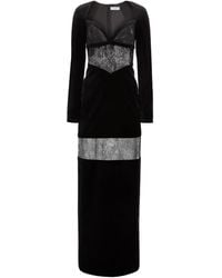 Nina Ricci - ベルベット レースインサート ドレス - Lyst