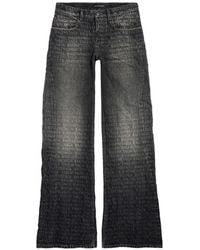 Balenciaga - Print Wide-Leg Jeans - Lyst