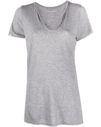 Zadig & Voltaire - Star-Buttons Henley-Neck T-Shirt - Lyst