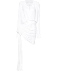 Norma Kamali - Draped Mini Dress - Lyst