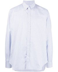 Luciano Barbera - Check-Print Button-Down Shirt - Lyst