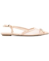 Stuart Weitzman - Mesh-Panel Ballet Flats - Lyst