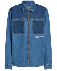 KARL LAGERFELD - Chest-Pocket Overshirt - Lyst
