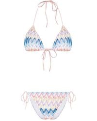 Missoni - Bikini con tejido en zigzag - Lyst