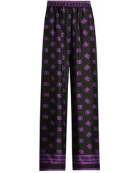 Dolce & Gabbana - Dna Silk Trousers - Lyst