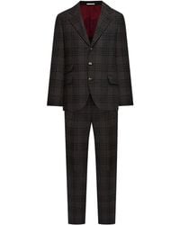 Brunello Cucinelli - Single-breasted Plaid Suit - Lyst