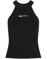 KARL LAGERFELD - Logo Tank Top - Lyst