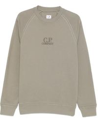 C.P. Company - Sweatshirt With Embroidered Logo - Lyst