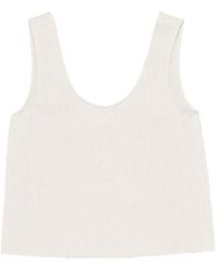 Alysi - Tie Front Tank Top - Lyst