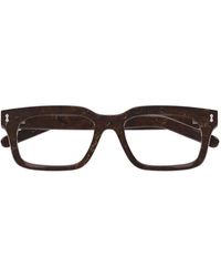 Gucci - Tortoiseshell-Effect Rectangle-Frame Glasses - Lyst
