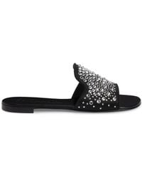Giuseppe Zanotti - Andromedha Rhinestone-Embellished Satin Sandals - Lyst