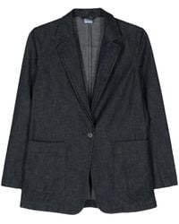Aspesi - Single-Breasted Denim Blazer - Lyst