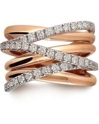 Leo Pizzo - 18Kt Diamond Waves Ring - Lyst