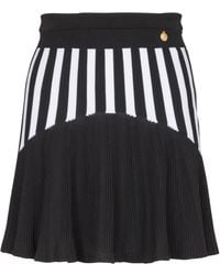 Balmain - Gonna Plissettata A Coste - Lyst