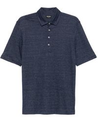 ZEGNA - Button-Up Polo Shirt - Lyst