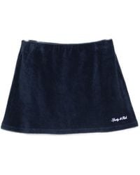 Sporty & Rich - Terry-Cloth Logo-Embroidered Mini Skirt - Lyst