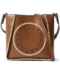 Stella McCartney - Logo Laser-Cut Shoulder Bag - Lyst