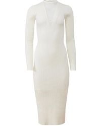Fleur du Mal - Quinn Cable-Knit Midi Dress - Lyst