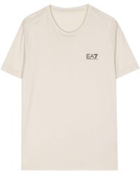 EA7 - T-shirt en coton à logo imprimé - Lyst