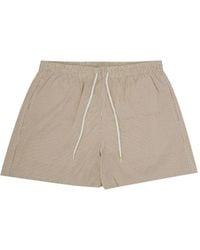Malo - Striped Drawstring Swim Shorts - Lyst
