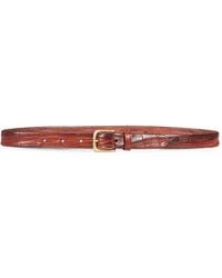 Another Aspect - Croc-Effect Leather Belt - Lyst