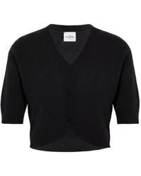 LeKasha - V-Neck Short-Sleeve Cardigan - Lyst