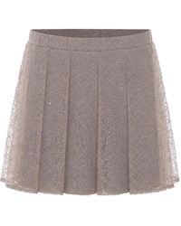 Twinset - Lace Miniskirt With Sequins - Lyst